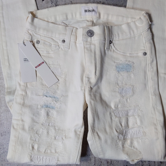 Hudson Distressed Skinny Jeans - Picture 2 of 11